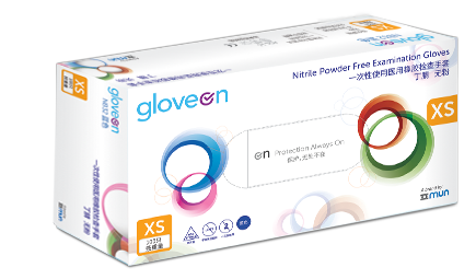 gloveon NB32，NW32無粉， 9’, 非滅菌, 指尖麻面